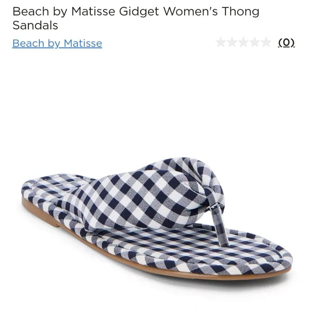 NWOT Gingham Sandals - Picture 1 of 7